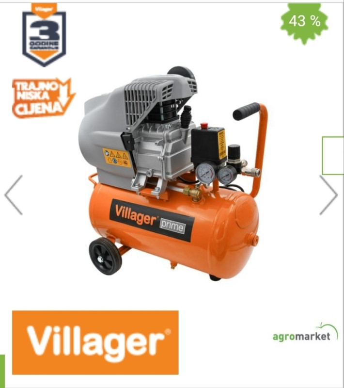 Villager
Kompresor za vazduh Villager VAT-24 L PRIME