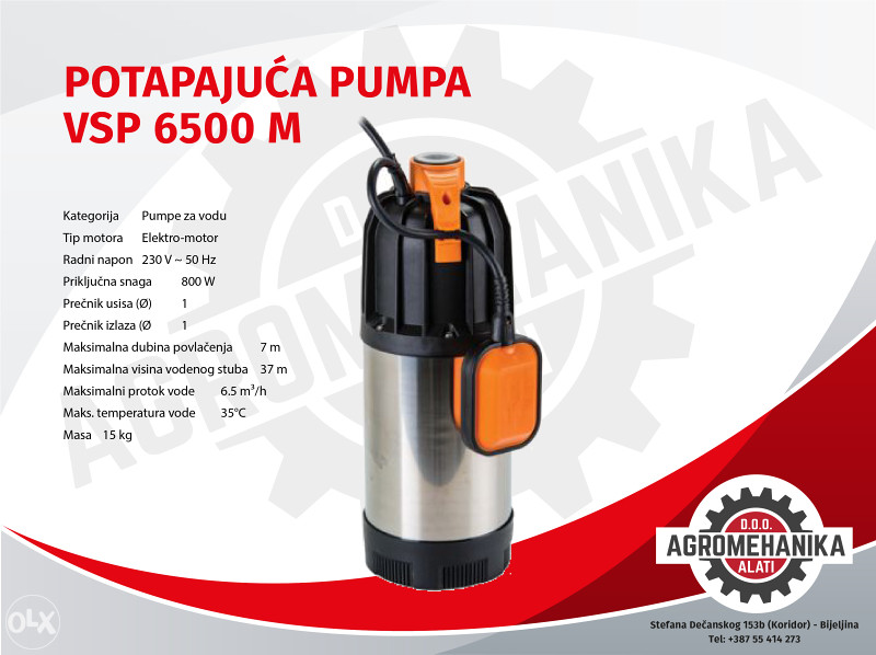 Villager potapajuća pumpa VSP 6500 M
