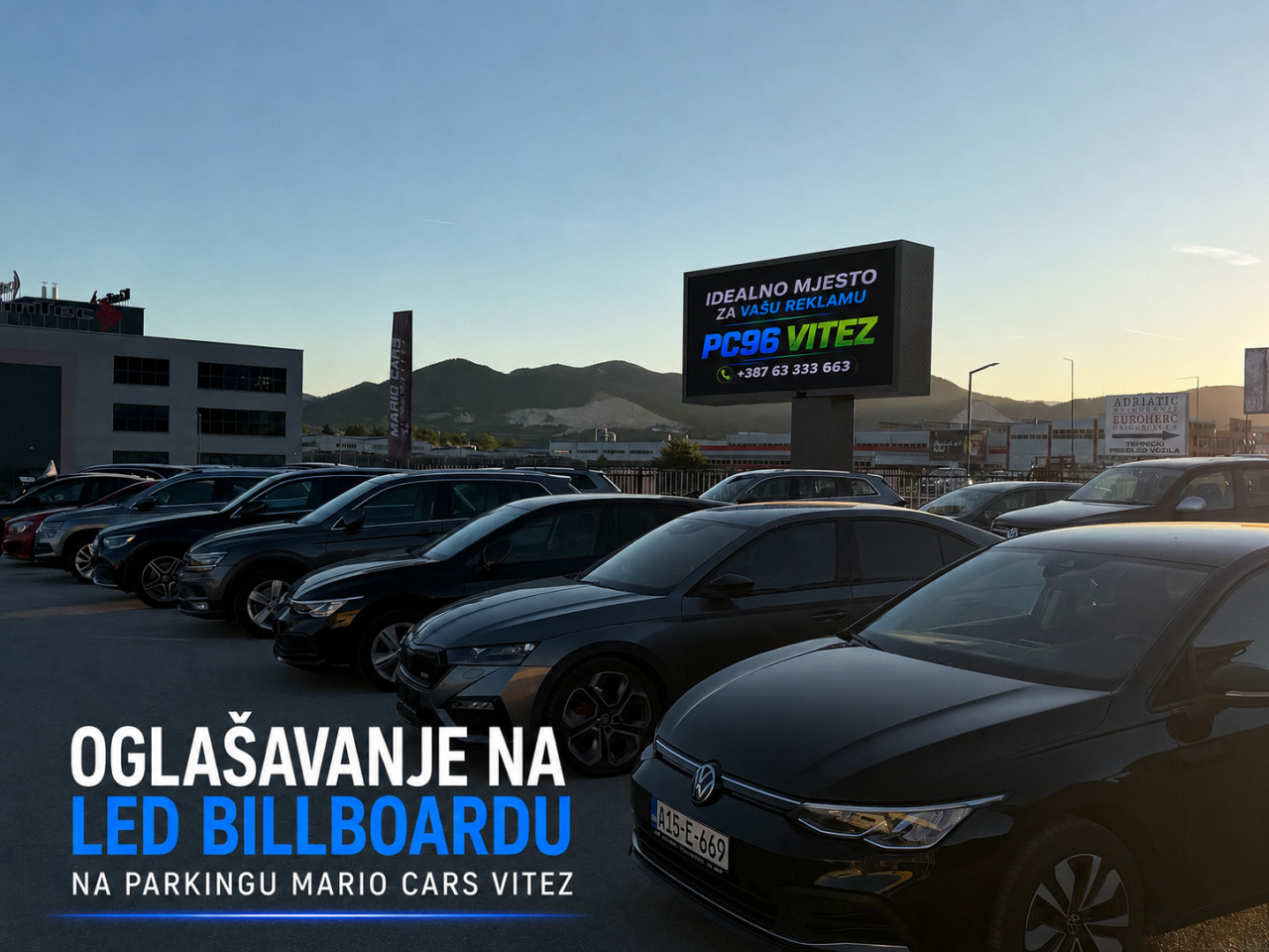 PC96 VITEZ OGLAŠAVANJE NA LED BILLBOARDU DVOSTRANOM U PC96 Vitez