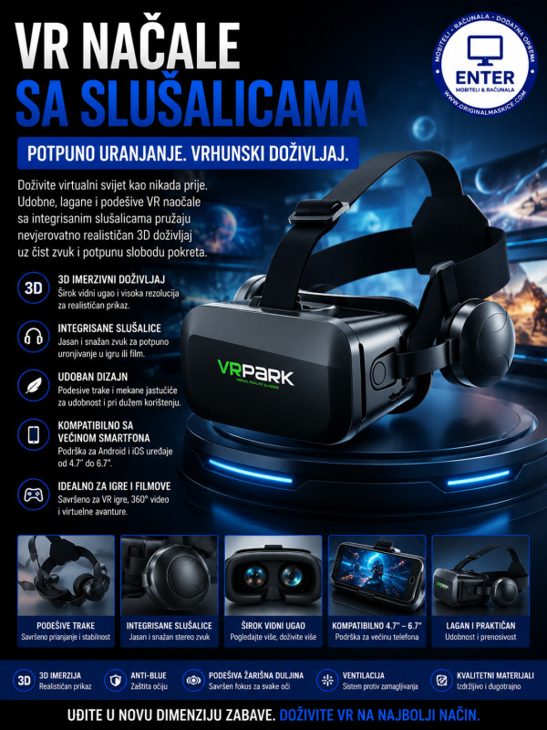 VR virtualne naocale sa slusalicama