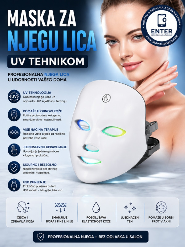 maska za lice (njega kože, zatezanje, uv tehnika)