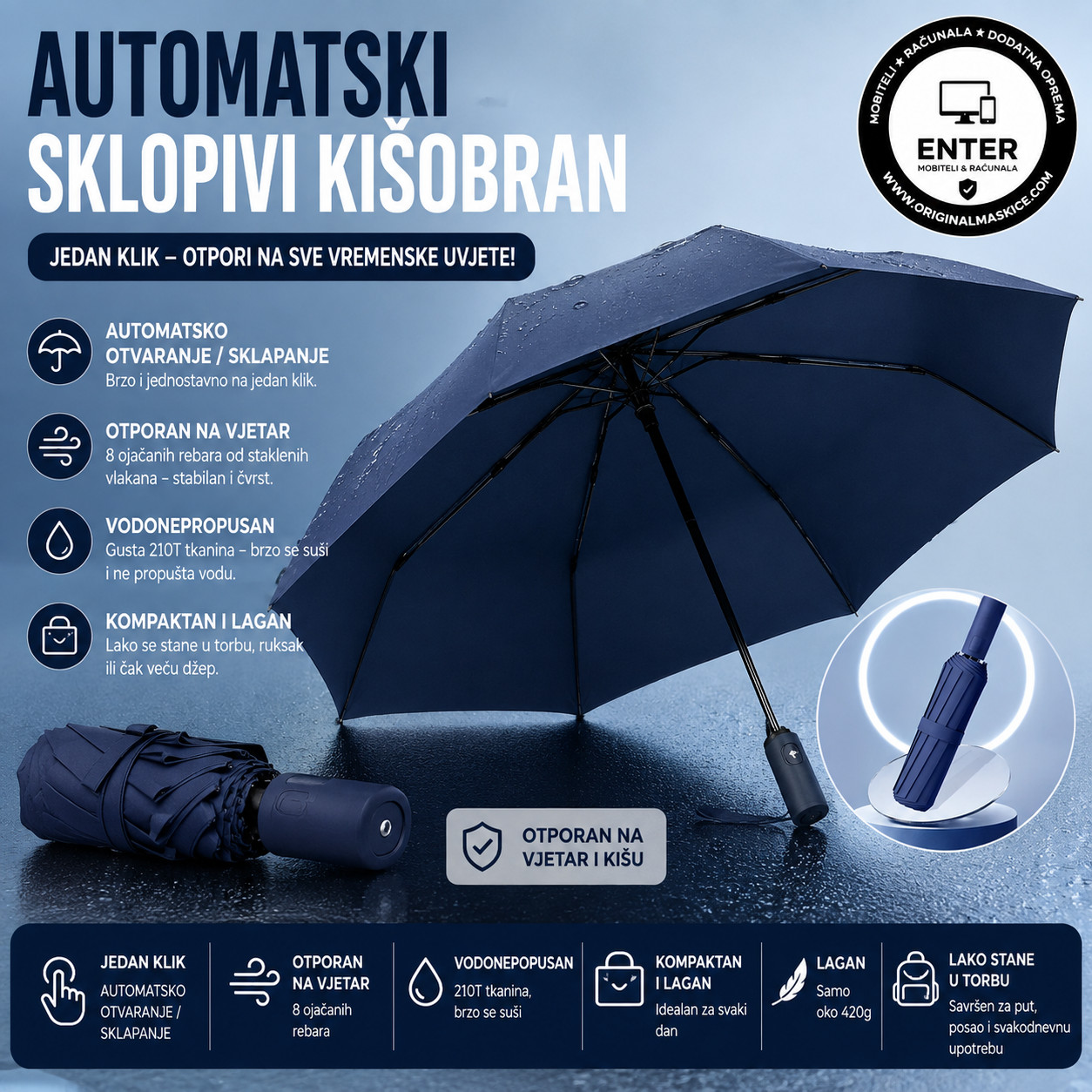 Sklopivi kišobran automaski