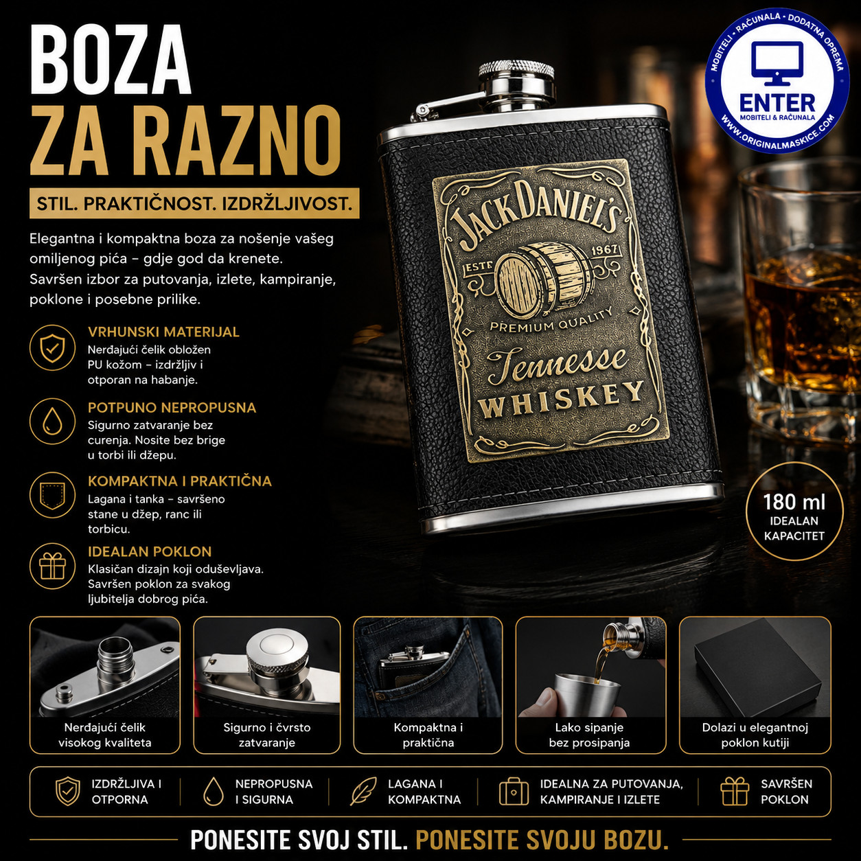 boca za alkohol ili druge napitke