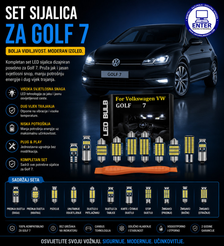 set sijalica za golf 7