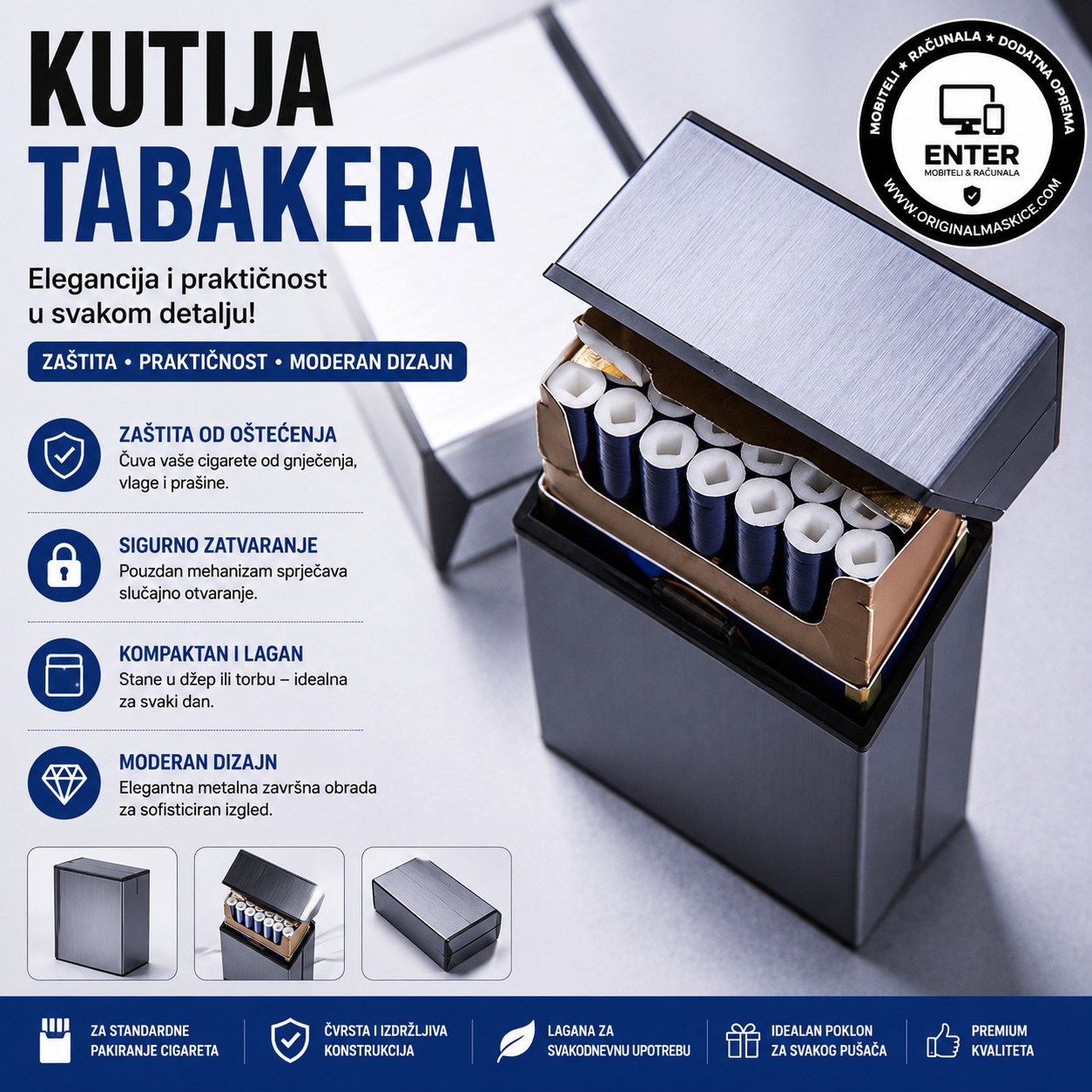 Kutija tabakera za cigarete standard novoo