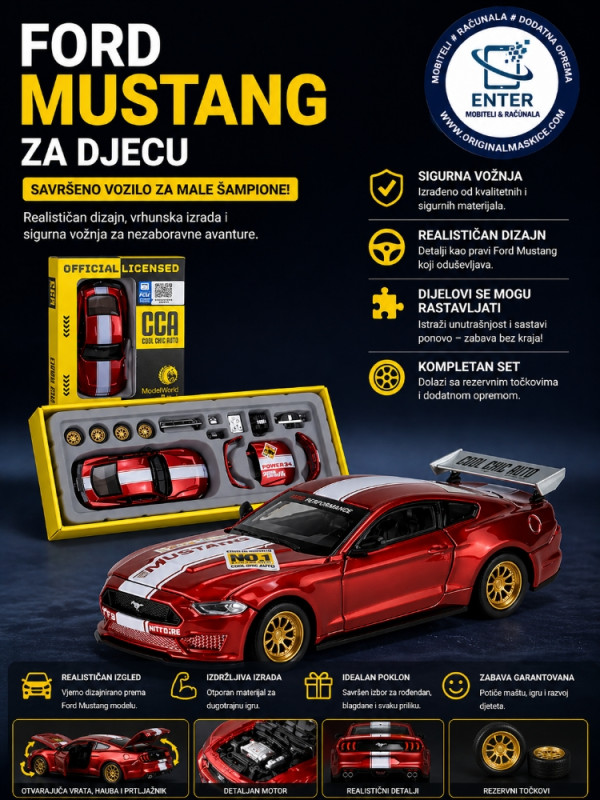 ford mustang za djecu autic s dijelovima