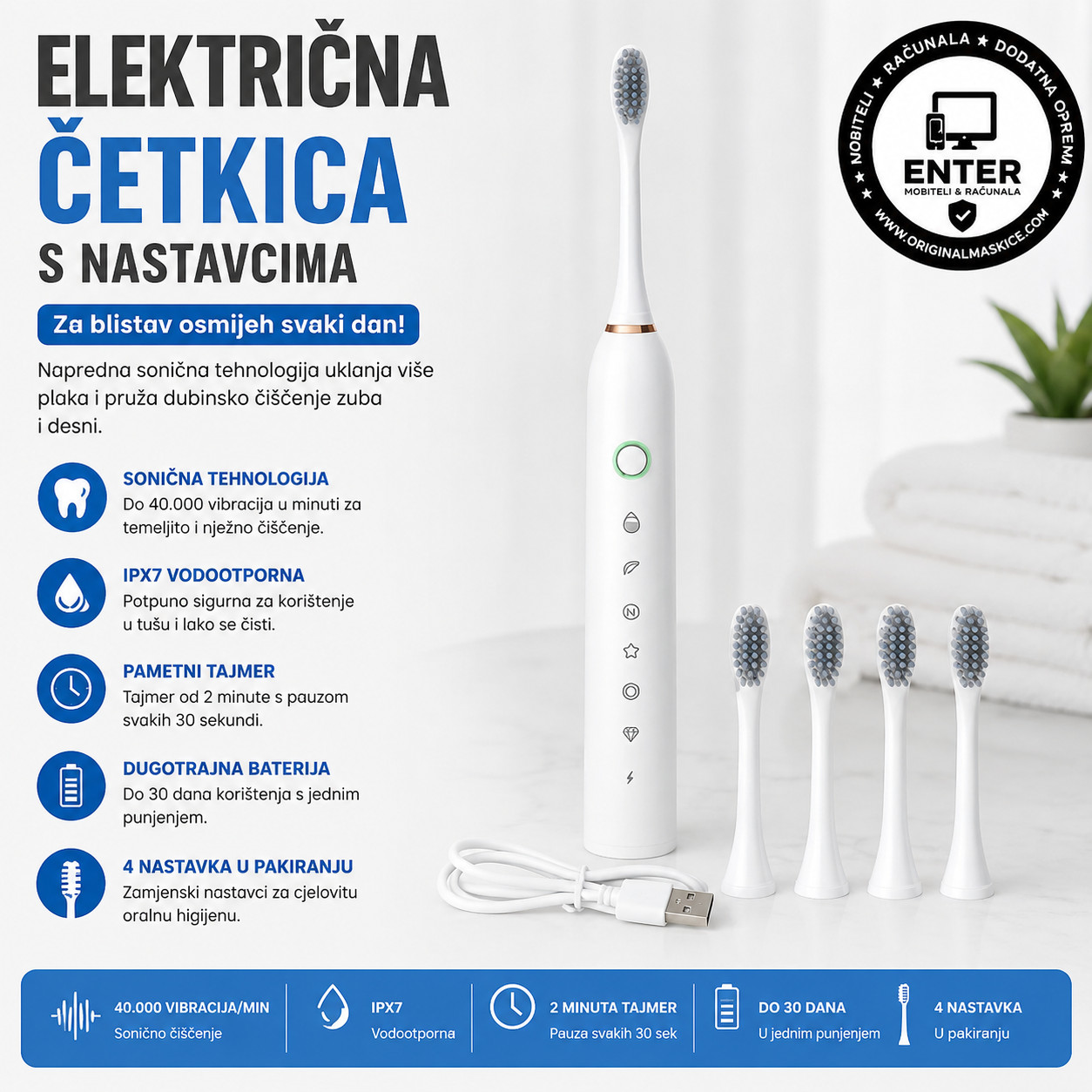 elektricna cetkica s nastavcima