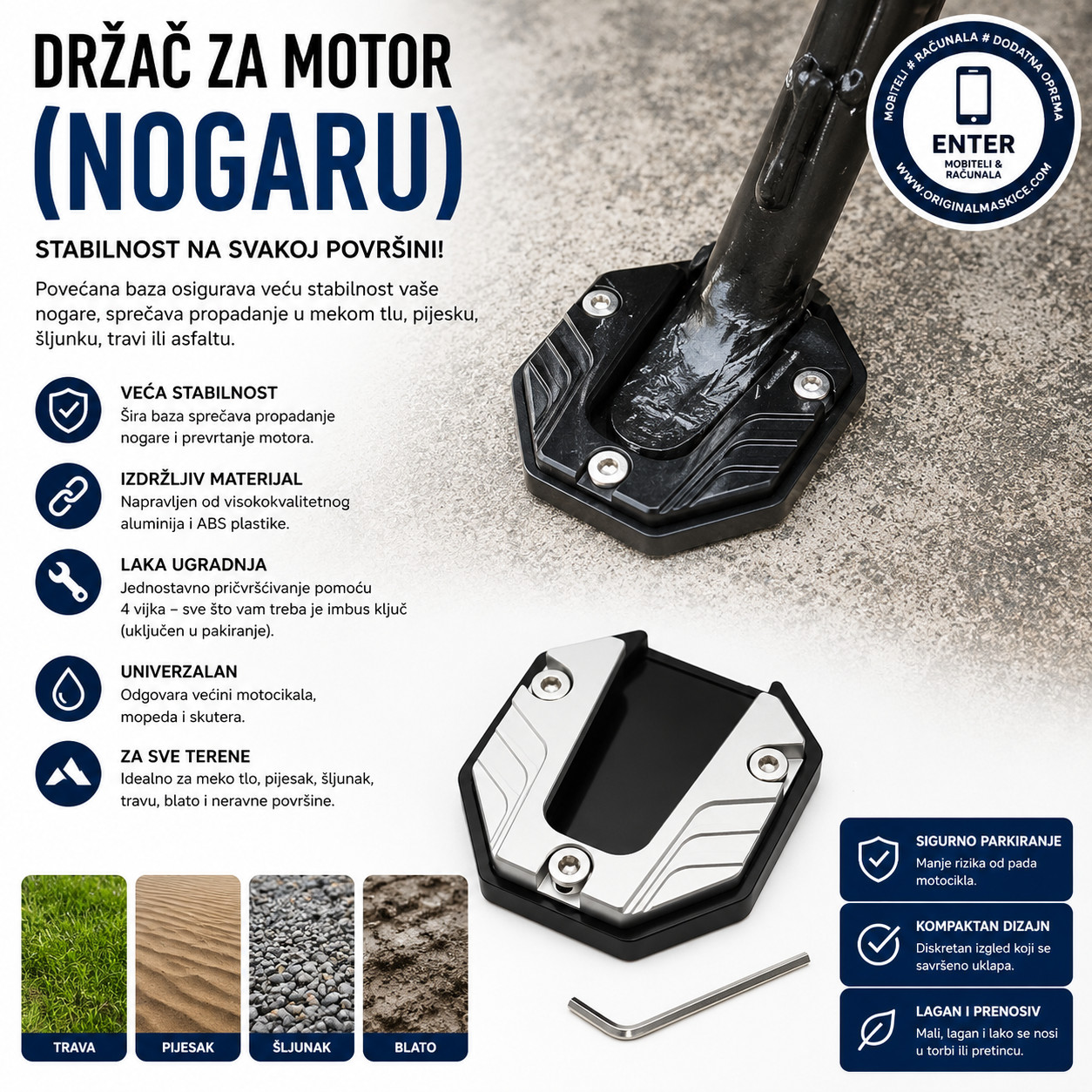 podloga za nogaru motor