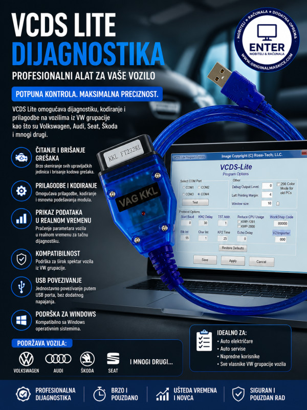 Vcds lite dijagnostika AUDI SEAT VW