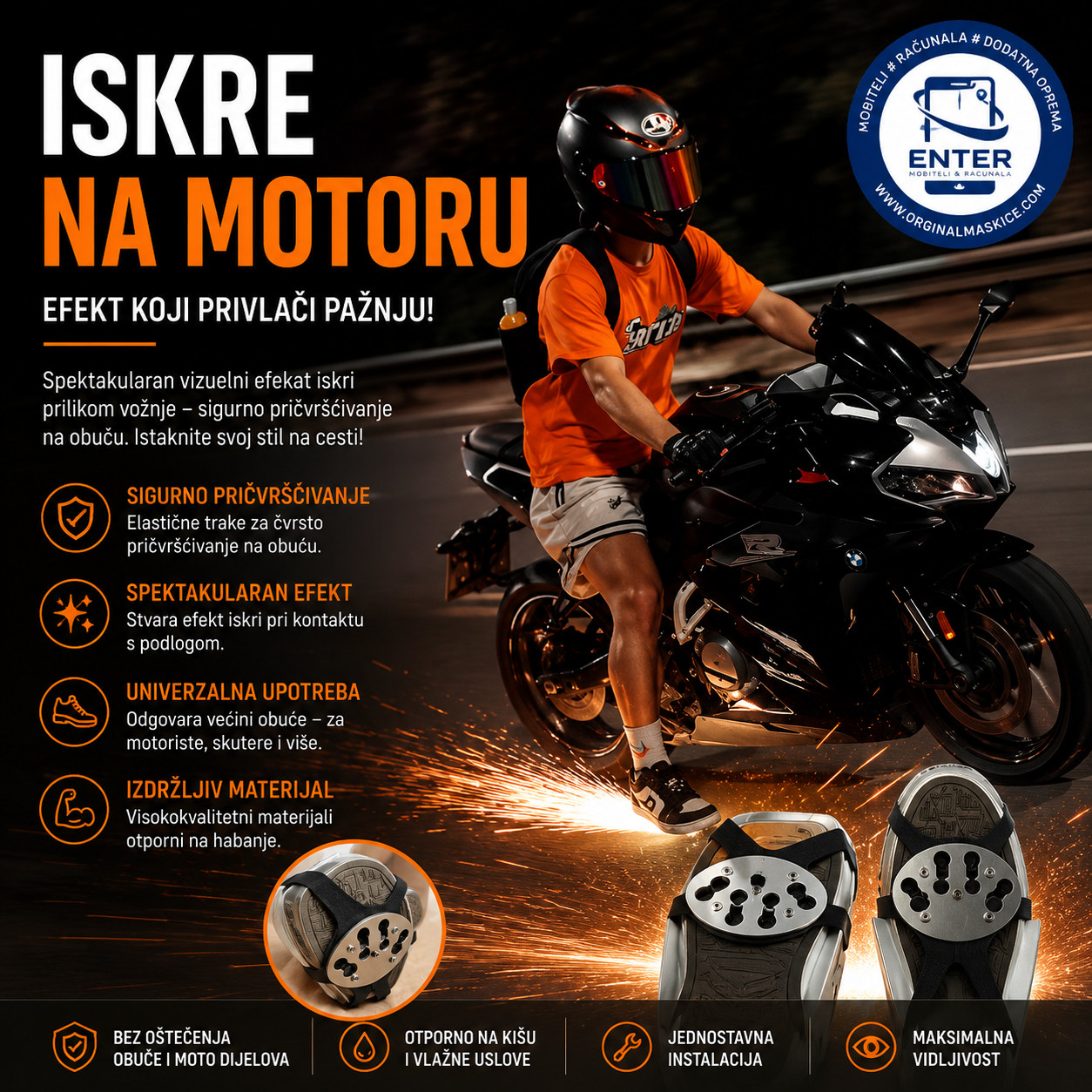 iskra dodatak za patike, romobil/motor itd