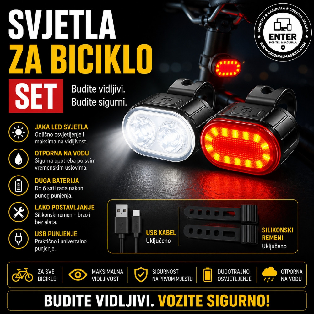 set svjetla za biciklo
