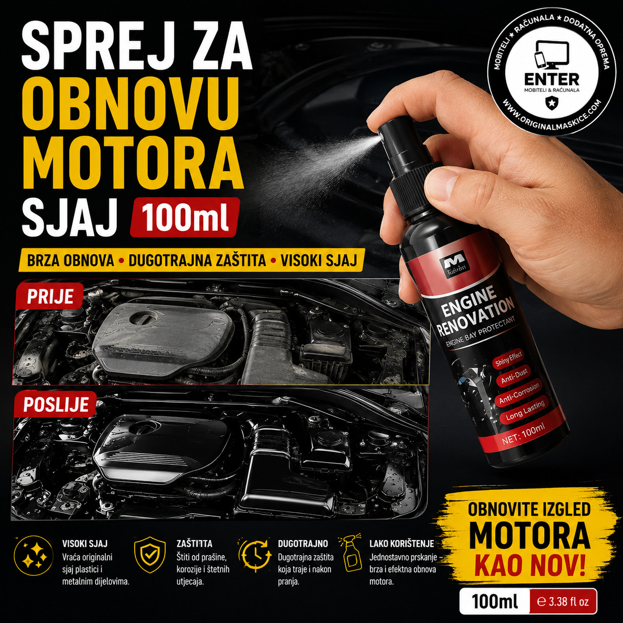sprej za obnovu unutrasnjosti motora