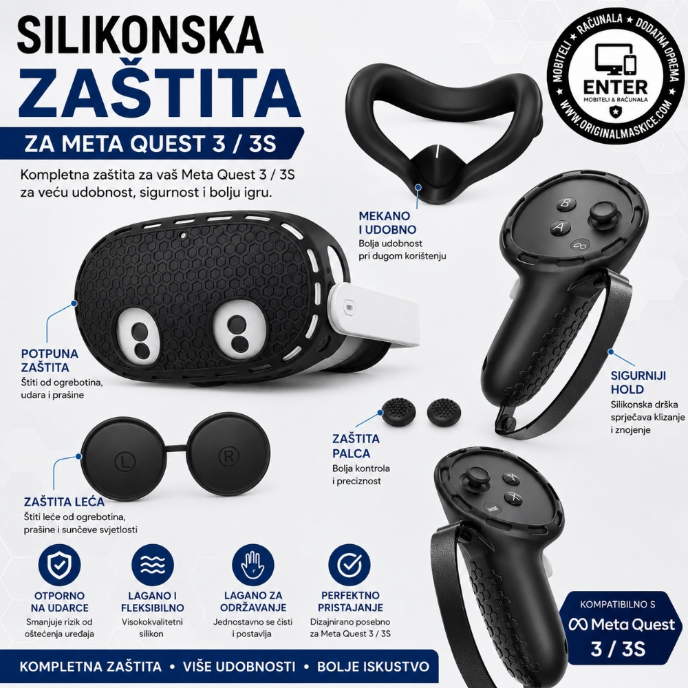 set zastite za meta quest 3 / 3s