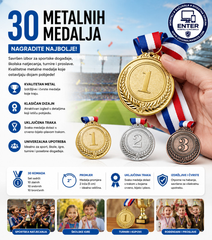 30 medalja za nagradu