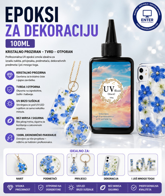 UV epoksi smola za nakit itd. 100g