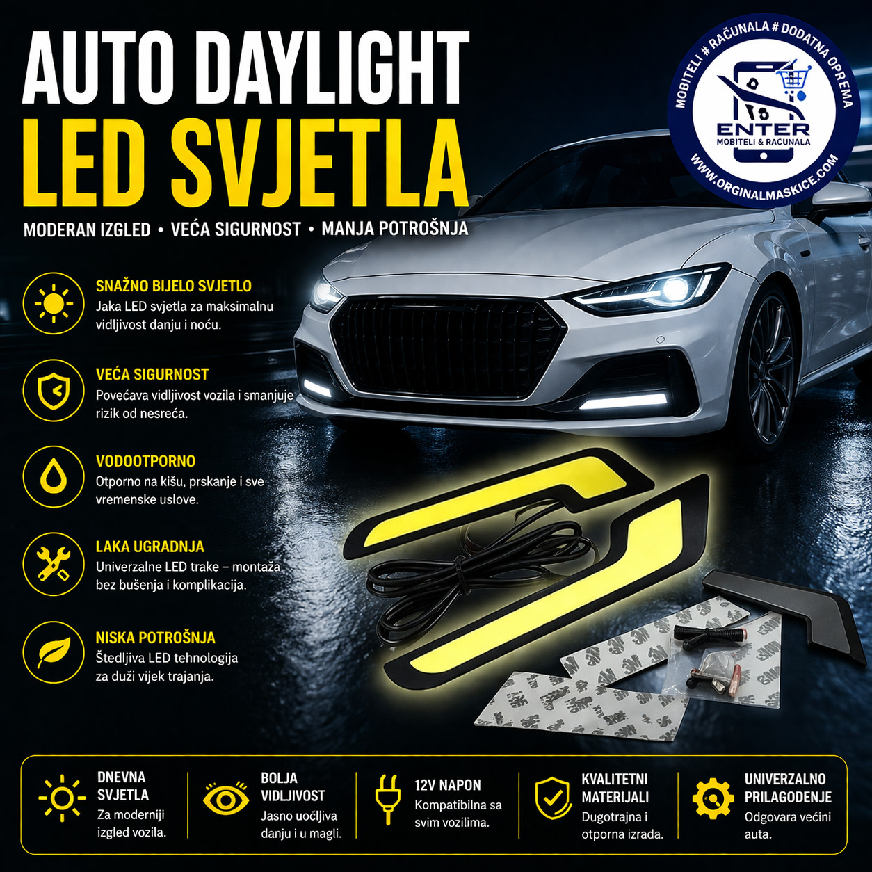 Daylight Dnevna Svjetla / maglenske COB LED 15cm