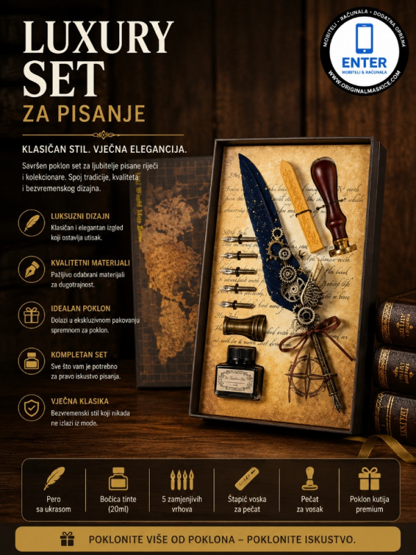 set za pisanje luxury pero (moze kao poklon)