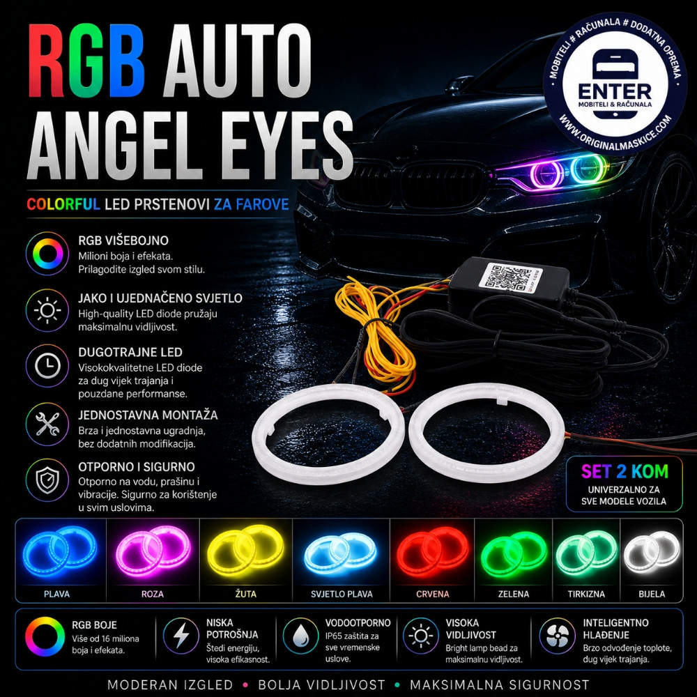 angel eyes rgb boje 70mm