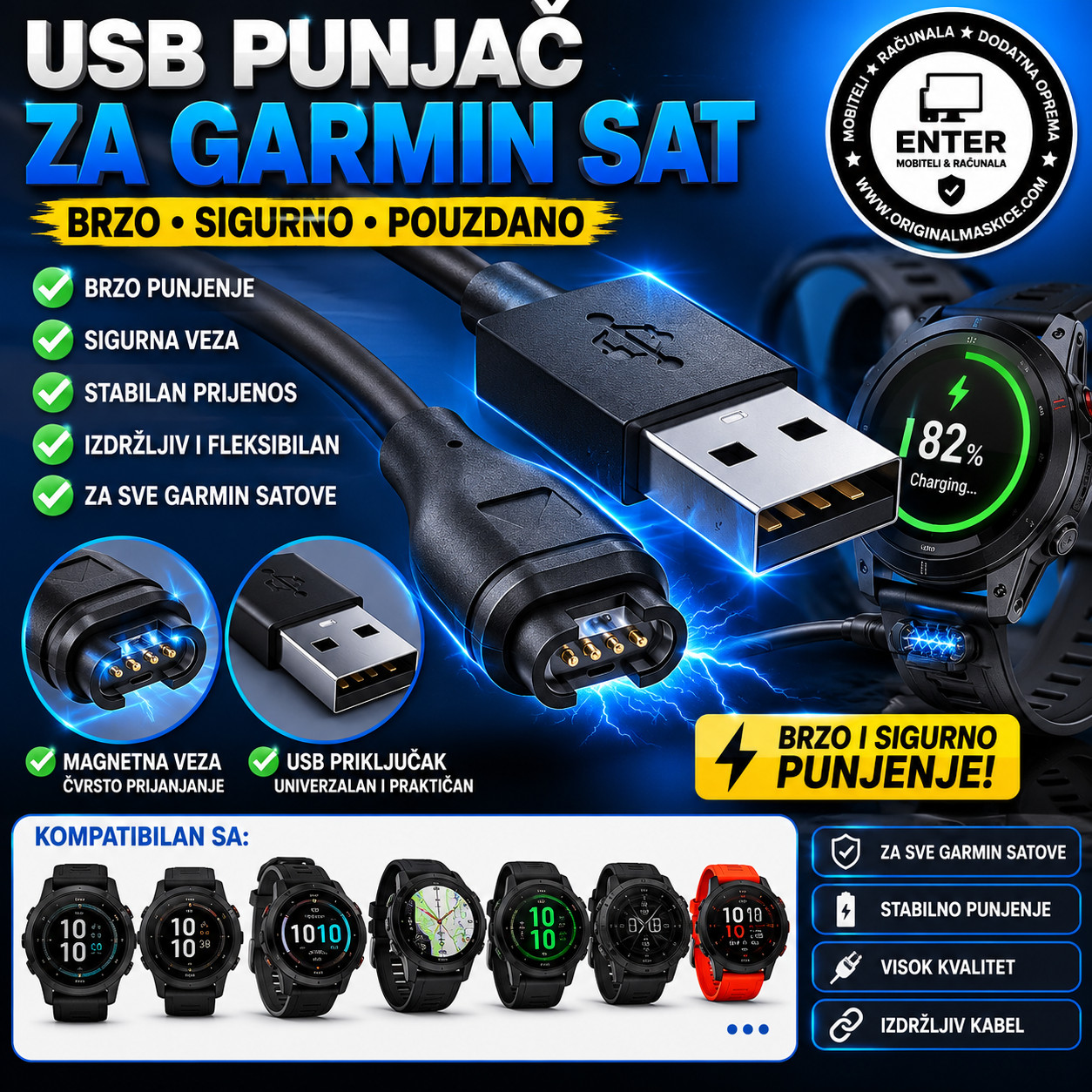Punjac za Garmin sat