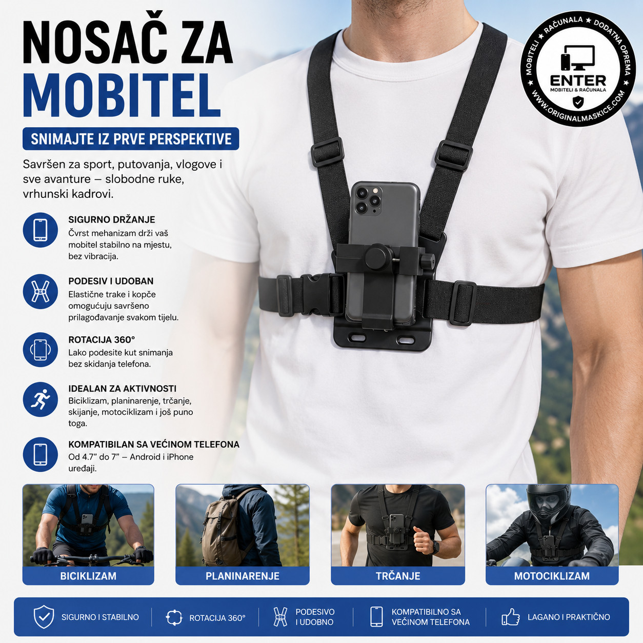 sportski okvir nosivi za mobitel