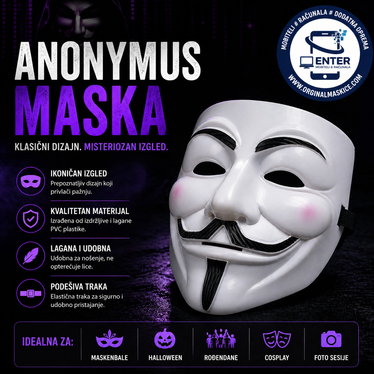 Anonimus maska Vendeta maska