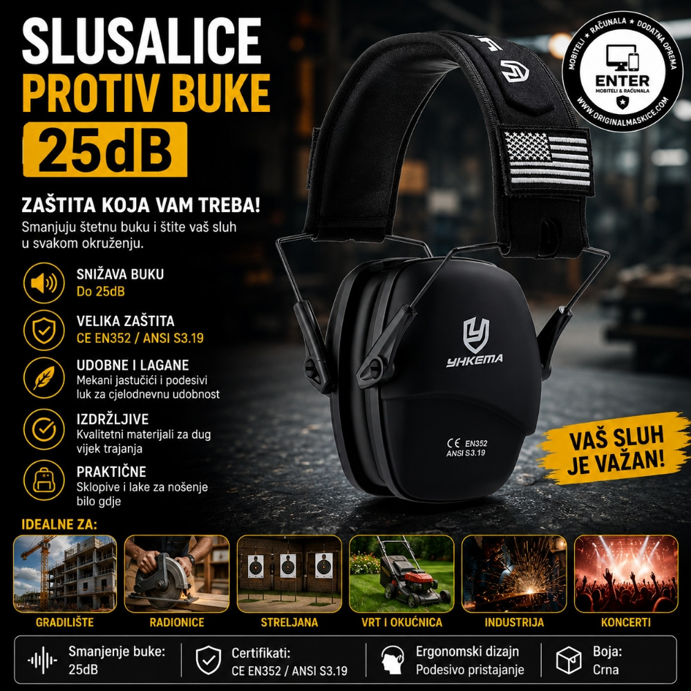 Slušalice protiv buke 25 / 34dB