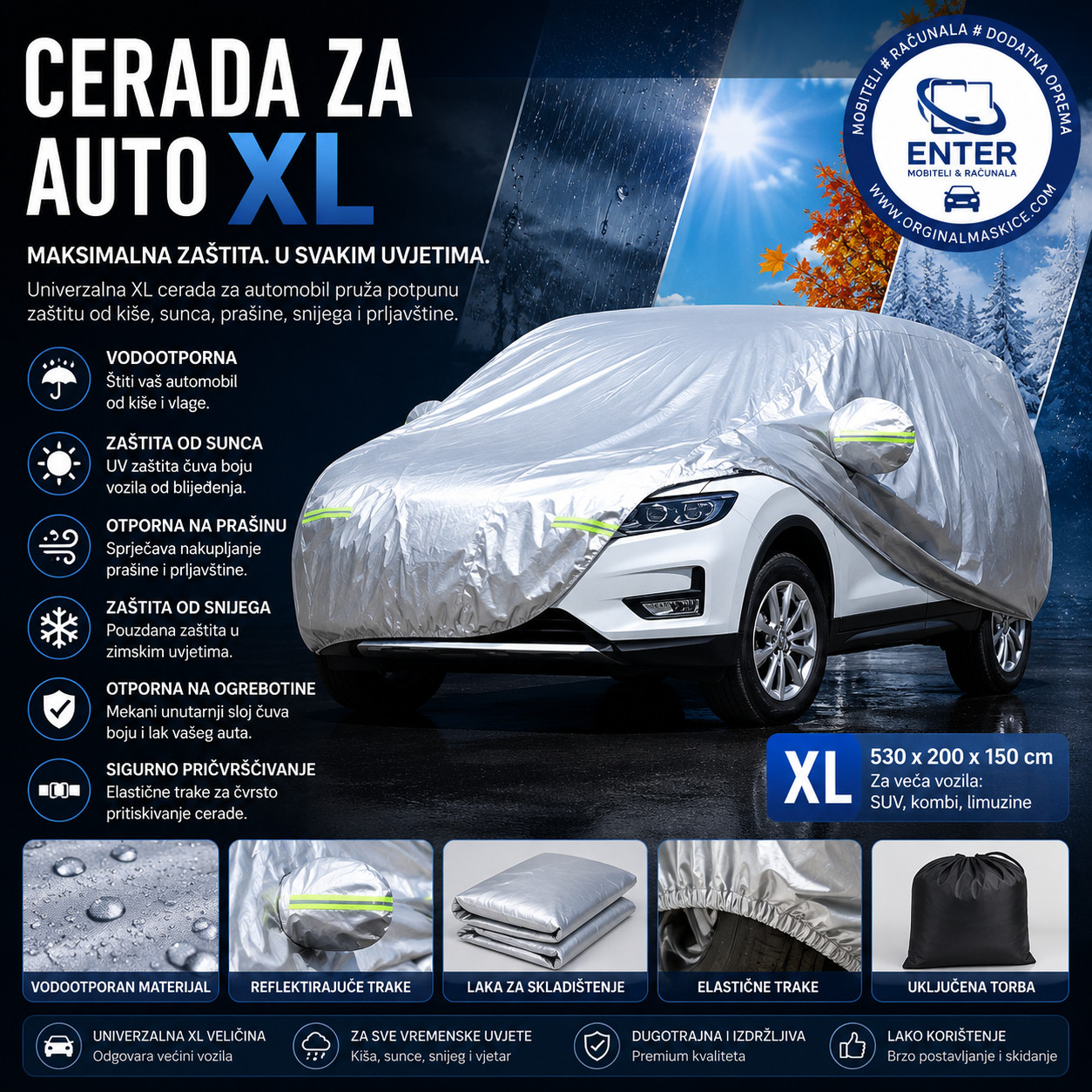 cerada za auto XL dimenzija