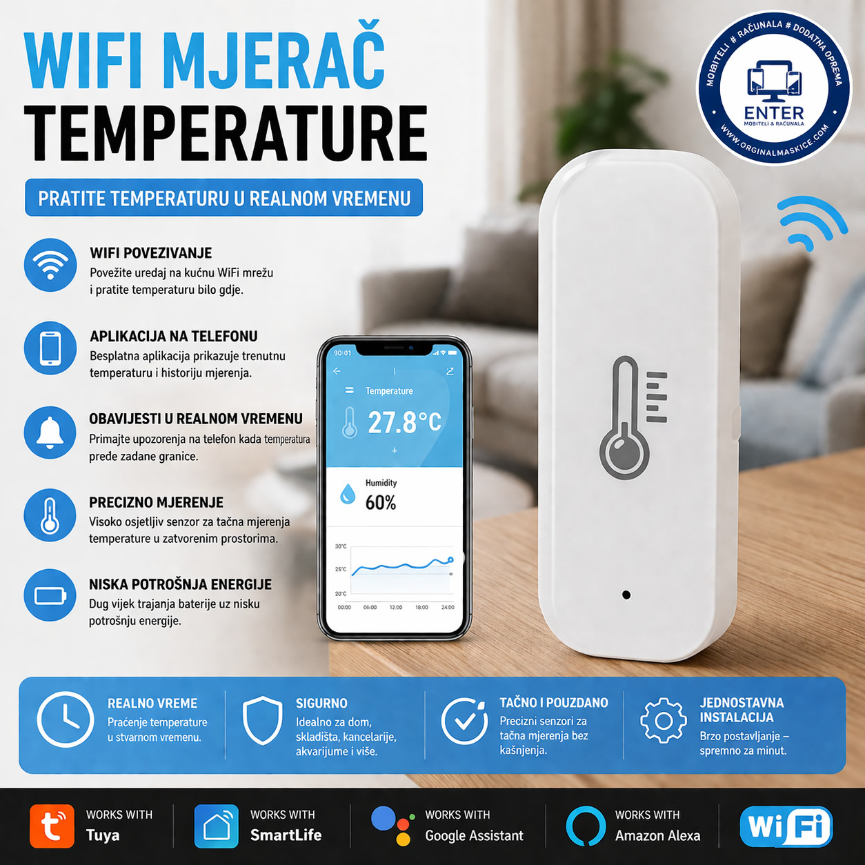 smart wifi mjerac temperature