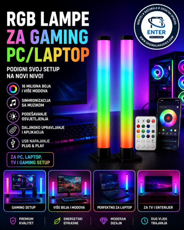 2x led lampe za gaming