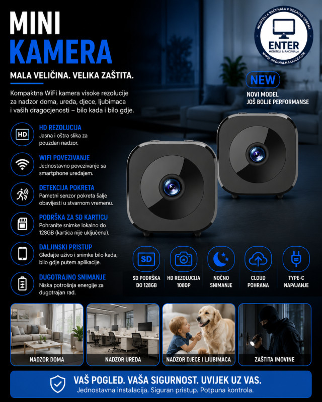 spy kamera wifi s baterijom integriranom (150mah)