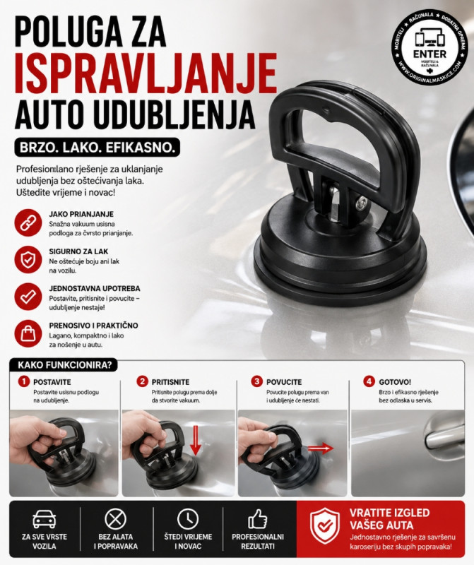 poluga za ispravljanje udubina na autu