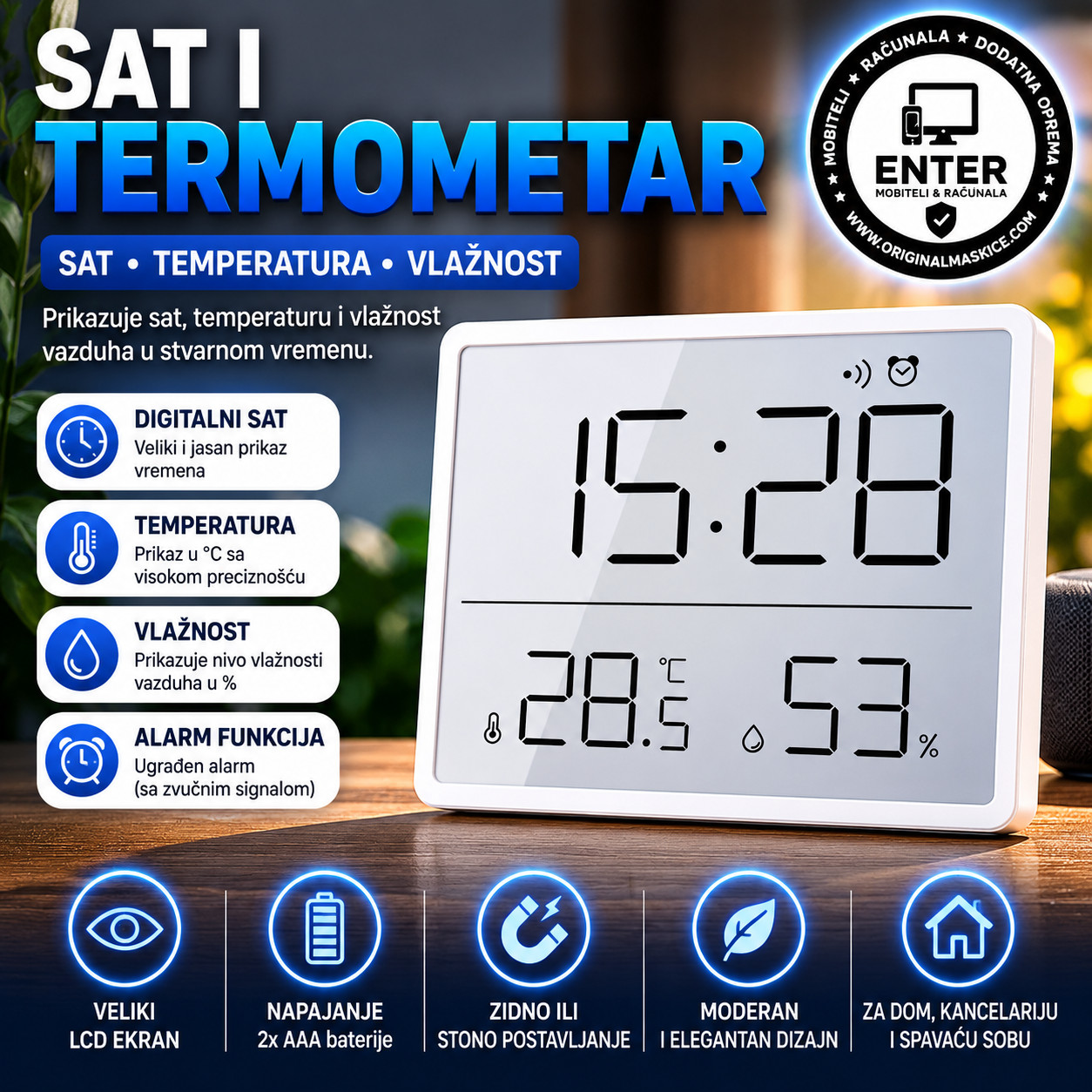 sat i termometar