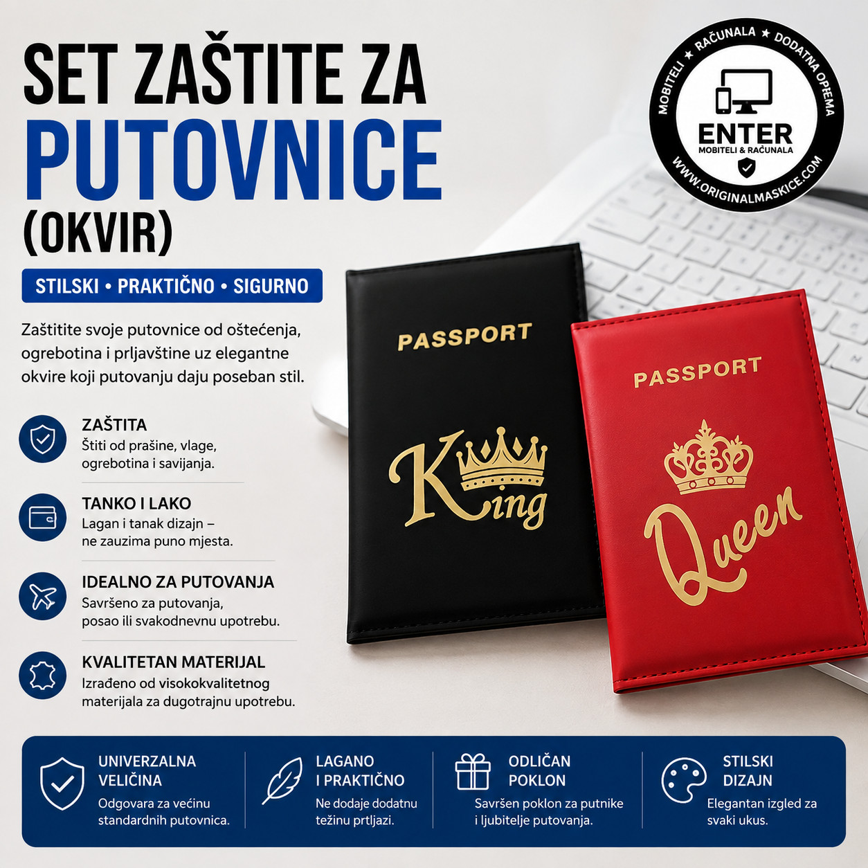 set okvira za putovnicu 2komada