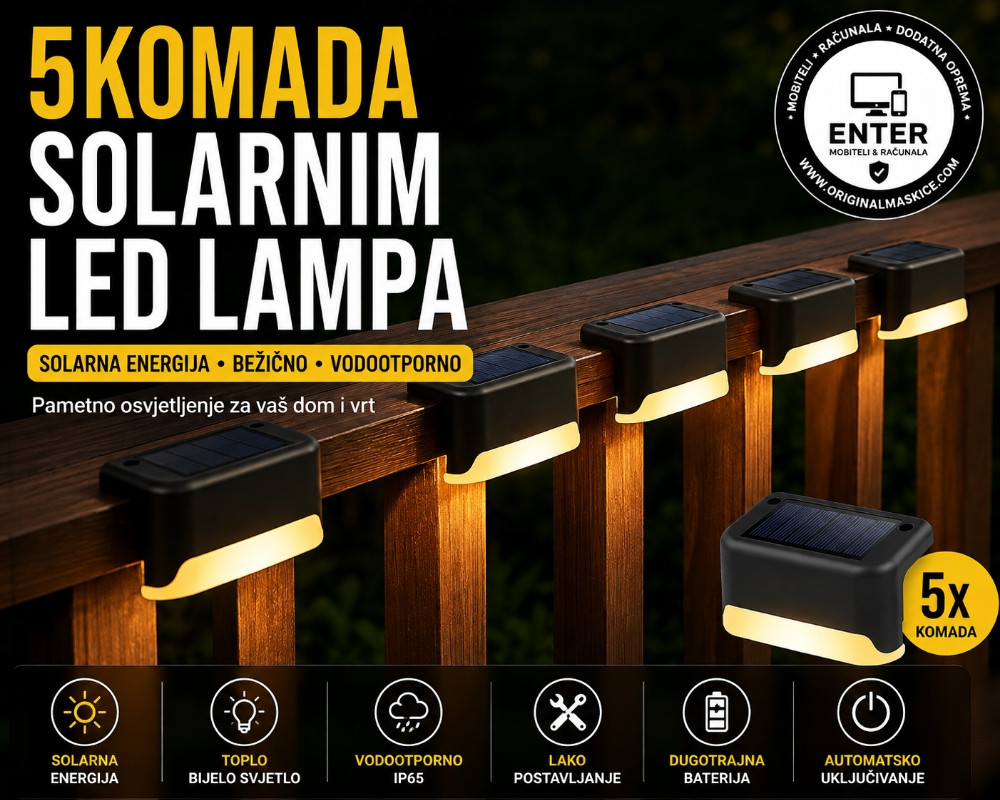 led solarna lampe 4komada + 1gratis