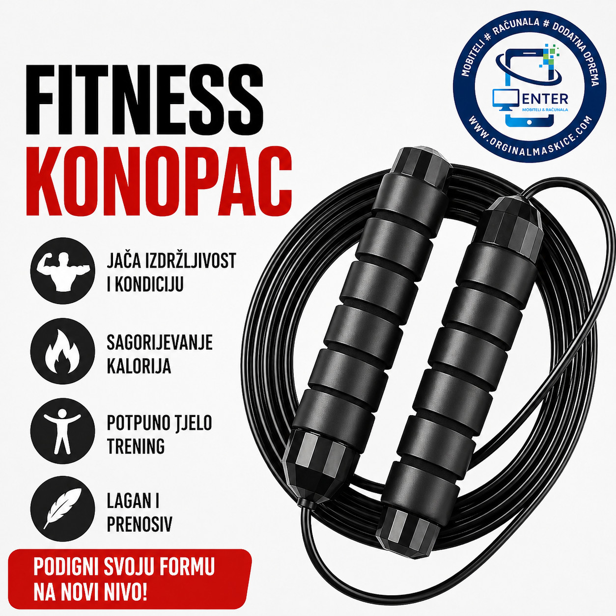 Konop za preskakanje fitness trening