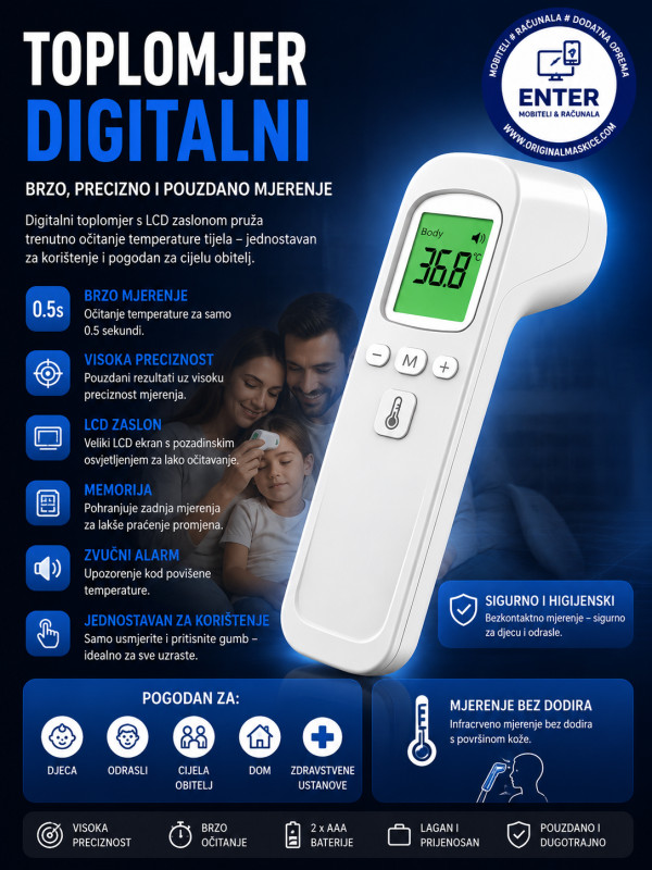 Digitalni toplomjer bezkontaktni