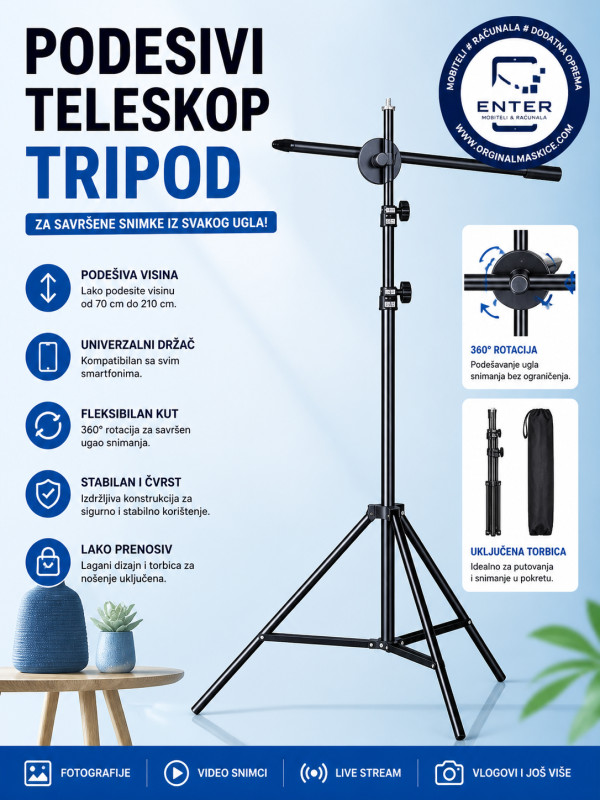 podesivi teleskop stativ za slikanje