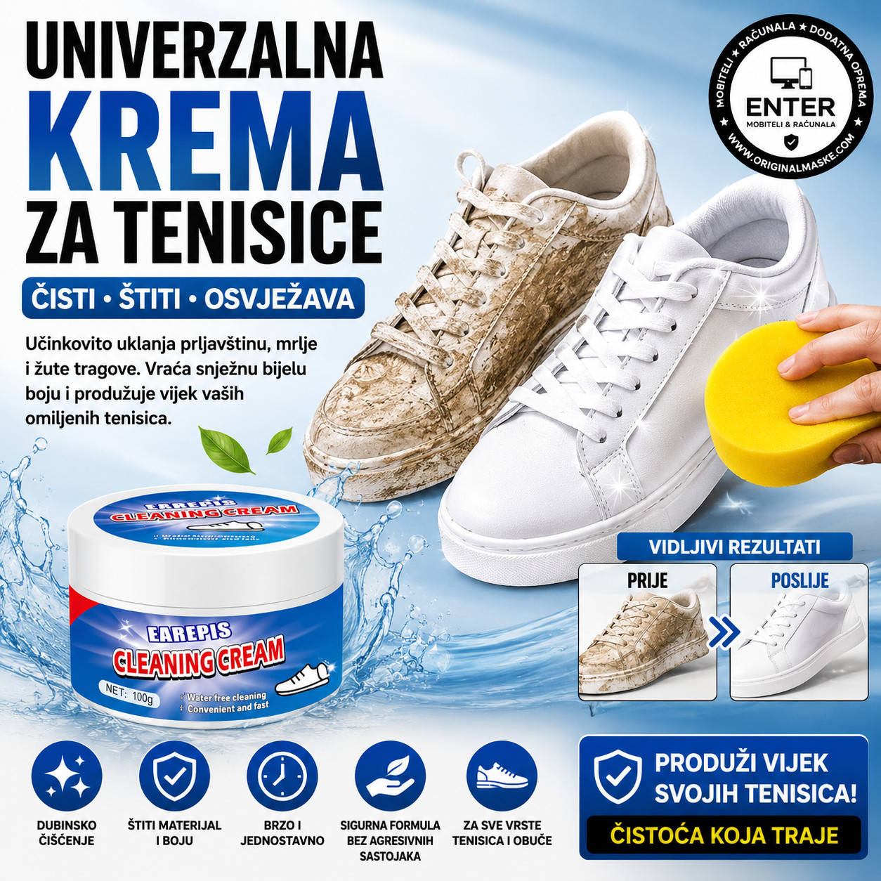 Univerzalni gel za čišćenje tenisica