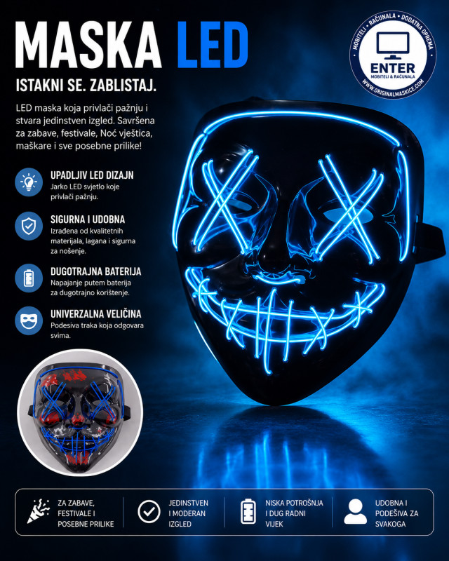 Maska LED party
