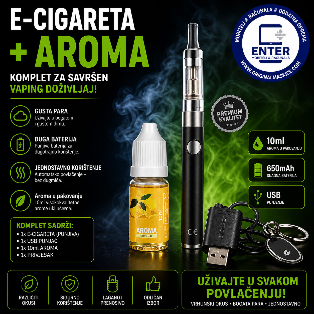 Elektricna cigara + aroma gratis