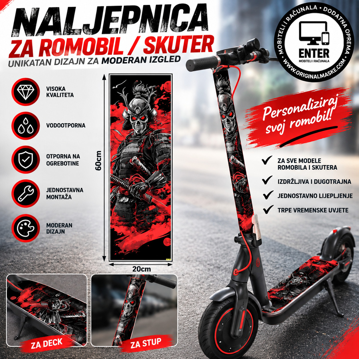 naljepnica / zastita za romobil ili skuter