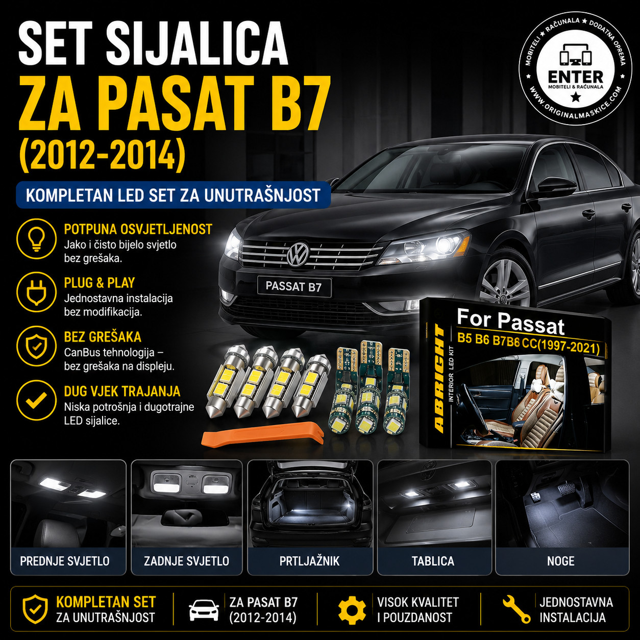 set sijalica za pasat b7 (2012-2014)