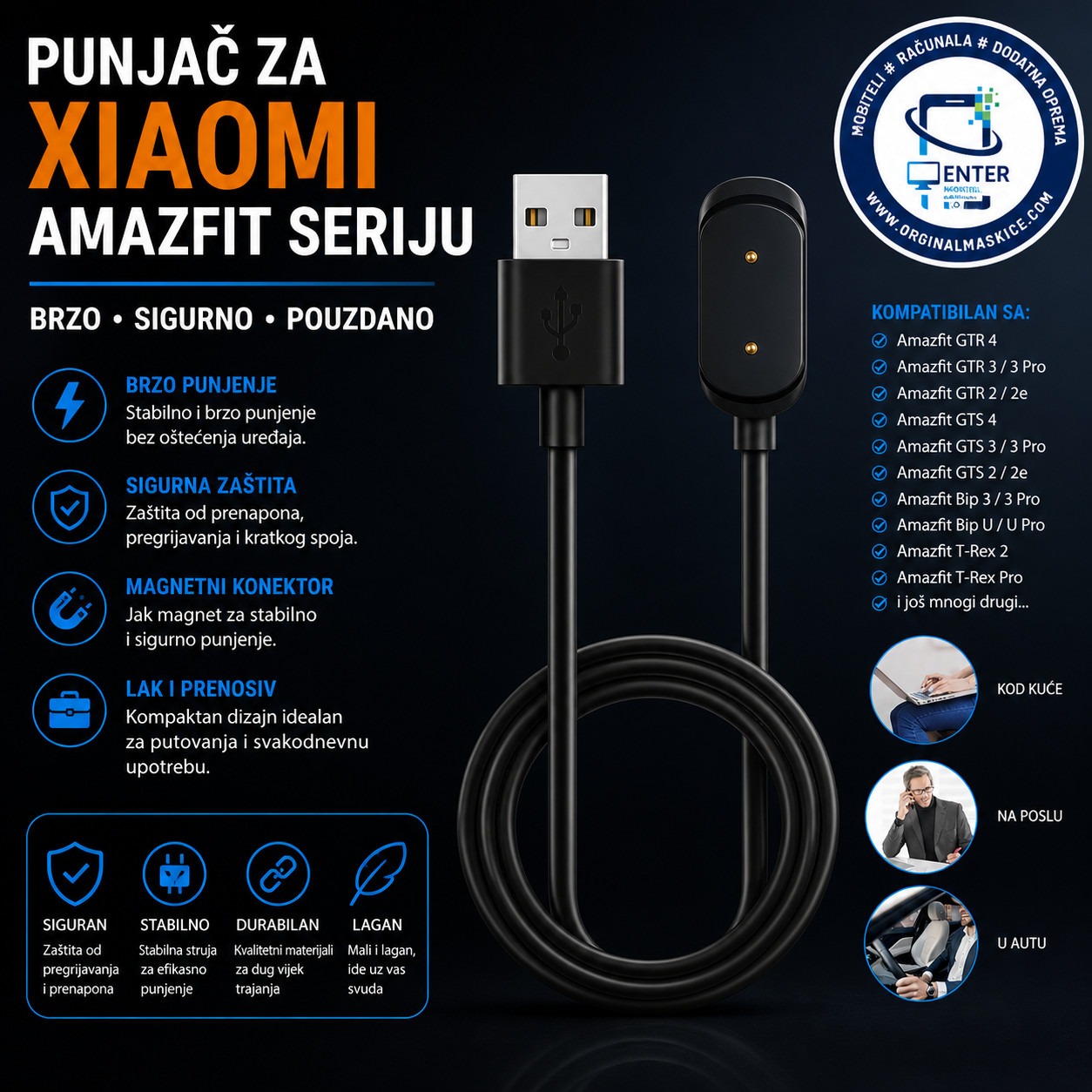 Usb punjac za xiaomi sat