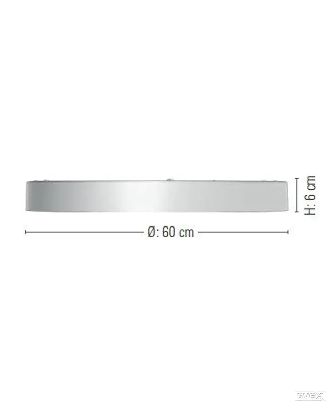 LED Stropna Svjetiljka Okrugla Fi 60 cm - Plafonjera - WATTLUX