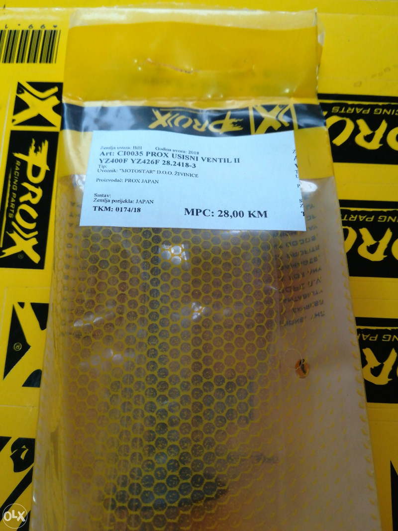 Prox Usisni Ventil Yamaha YZ400F 98-99 YZ426F'00