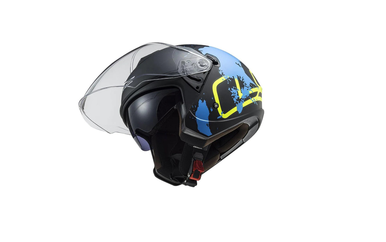 LS2 KACIGA TWISTER II XOVER MATT BLACK BLUE (S,M)