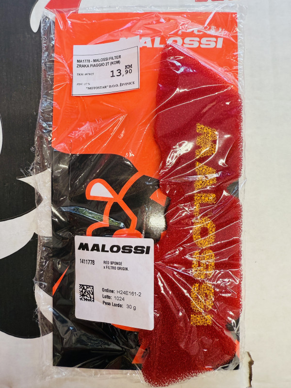 Malossi Red Sponge Piaggio Gilera Filter zraka