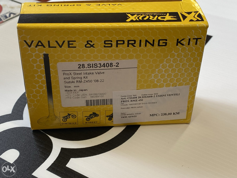 Ventili Suzuki RMZ Prox RMZ450 Usisni