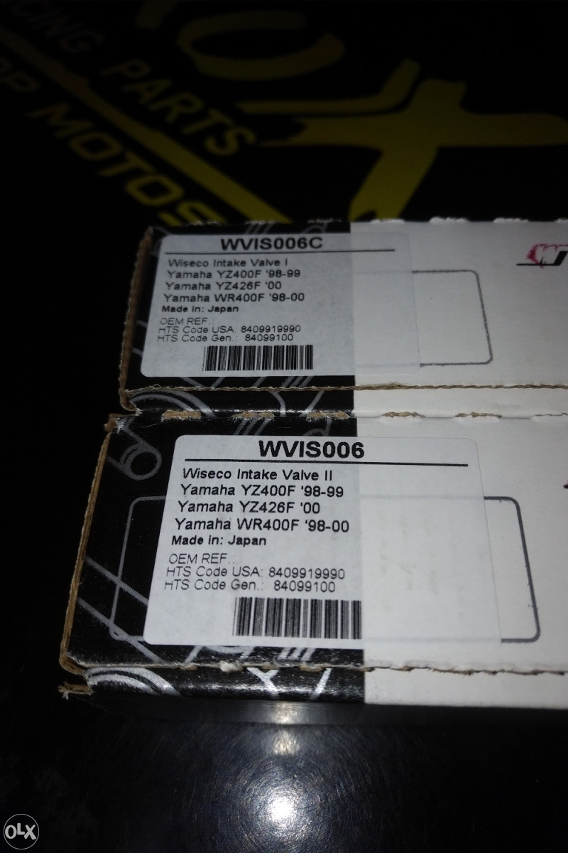 Wiseco ventili Yamaha YZ 400 YZ 426 WR
