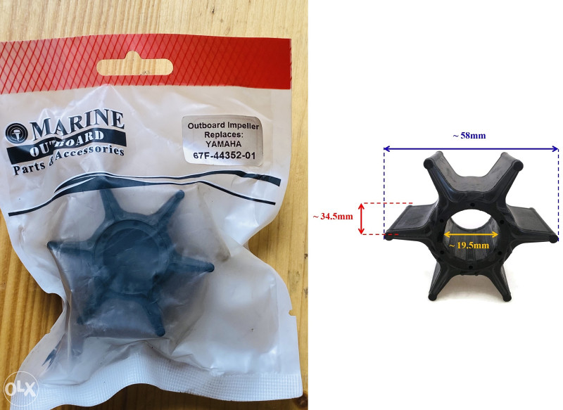 Imepeler Yamaha Johnson Mercury Mariner Honda Impeleri